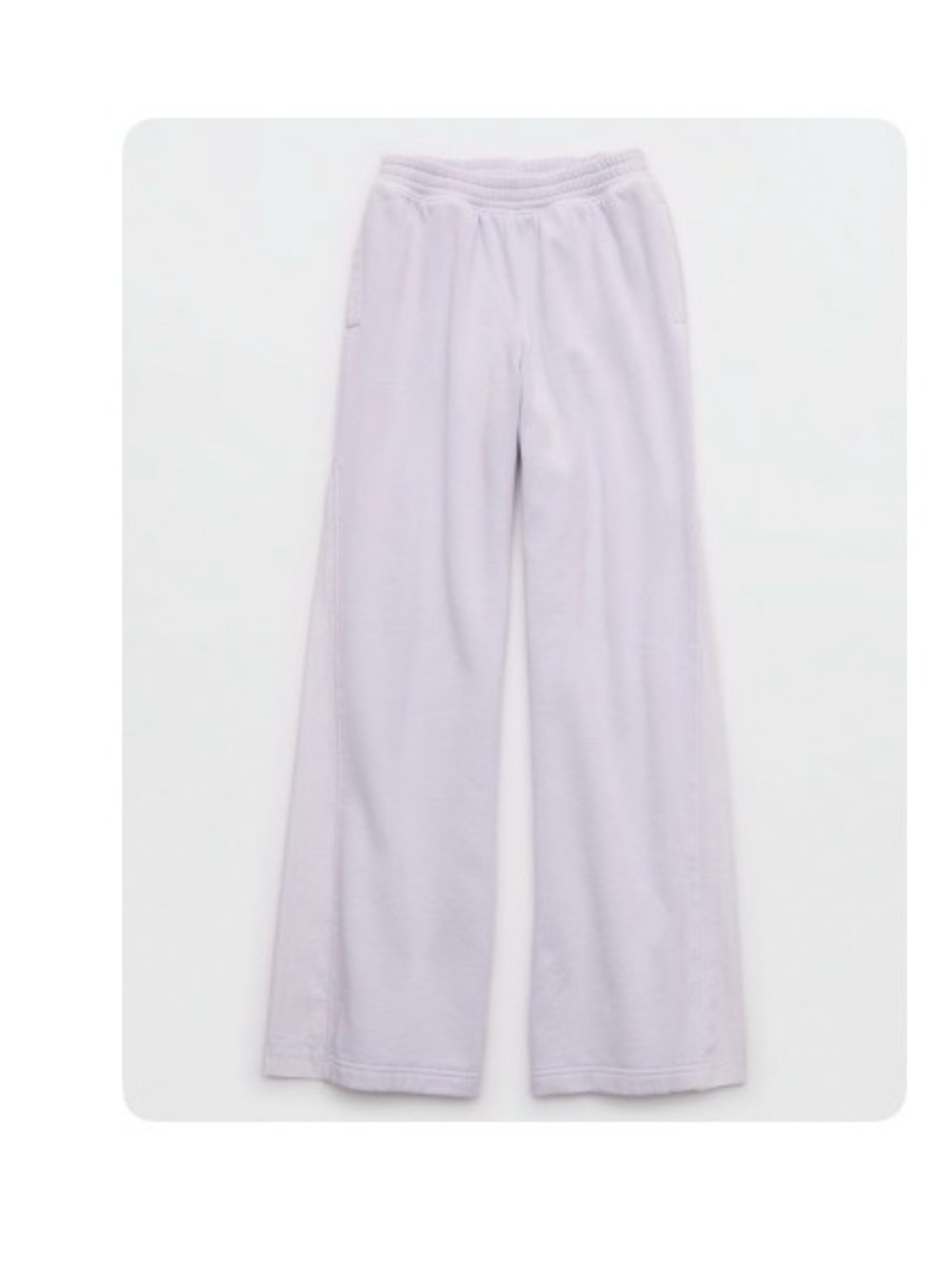 aerie Pastel Lavender Wide-Leg Sweatpants